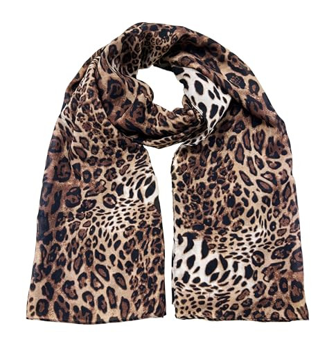 Eohak Womens Leopard Print Shawl Scarf - Lightweight Wrap Scarves Shawl Cheetah Scarves for Spring Summer Season (Leopard Print) | Amazon (US)