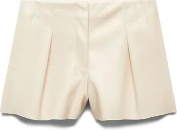 Pleated Faux Leather Shorts | Nordstrom