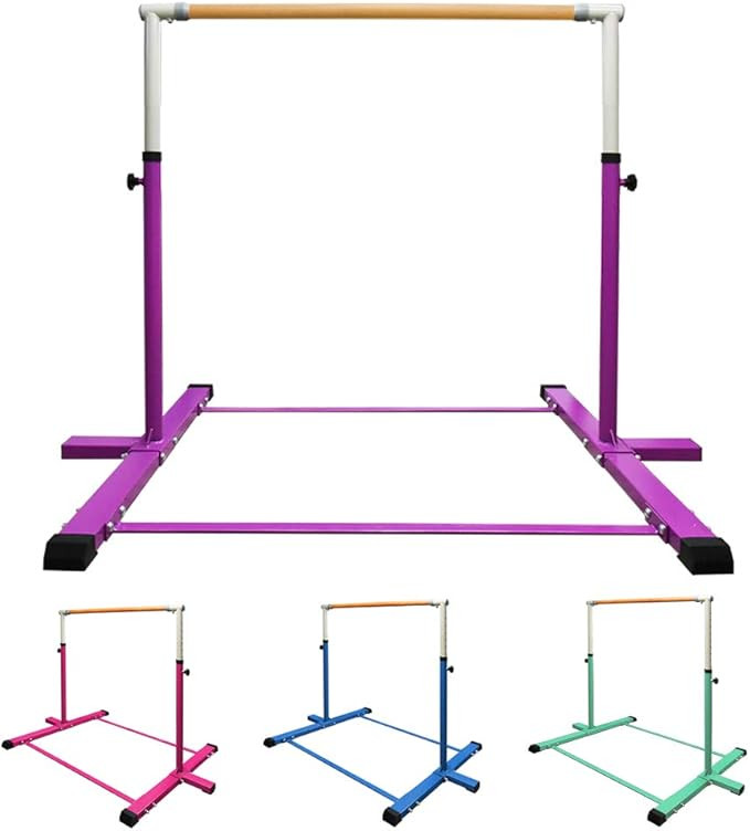 GLANT Gymnastic Kip Bar,Horizontal Bar for Kids Girls Junior,3' to 5' Adjustable Height,Home Gym ... | Amazon (US)