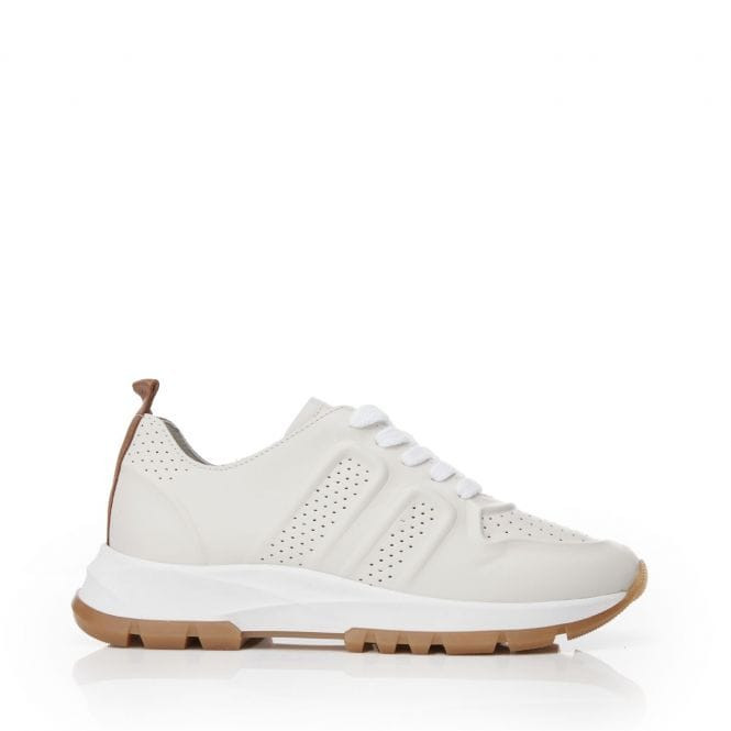 Sh Indigo White-Tan Leather | Moda in Pelle UK