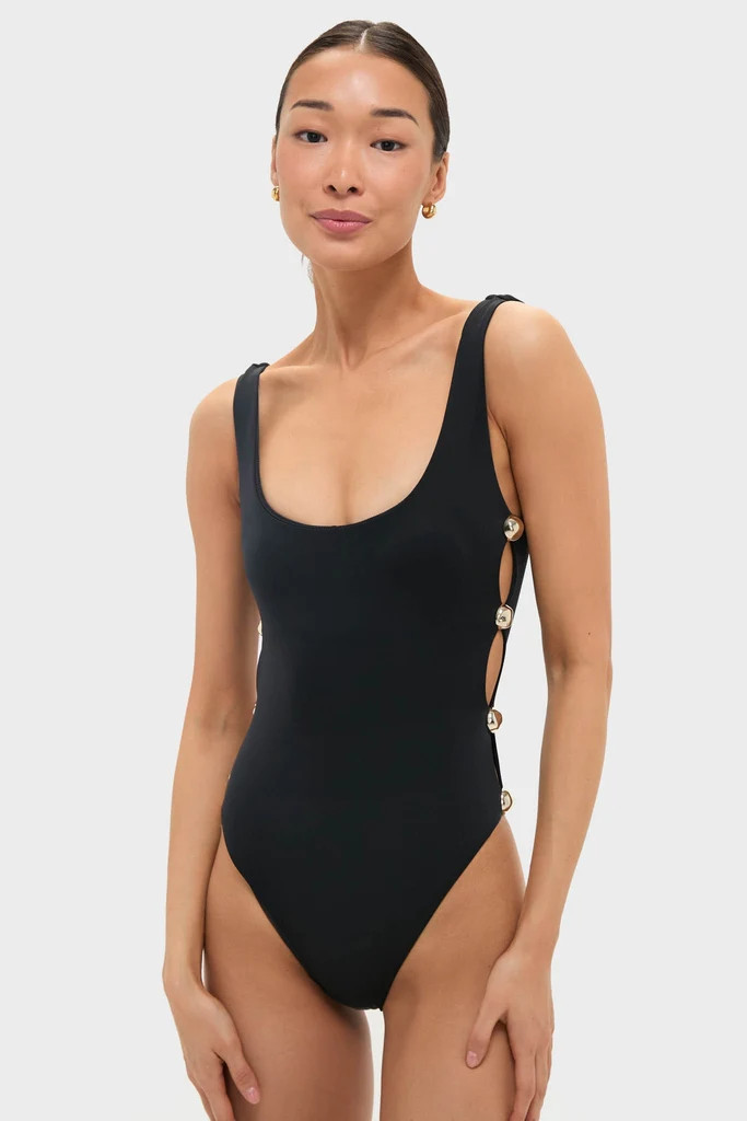 Black Mona Scoop Neck One Piece | Tuckernuck (US)