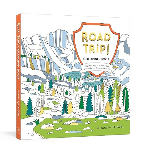 Road Trip! Coloring Book: Color Your Way to National Parks, Landmarks, and Roadside Attractions: ... | Amazon (US)
