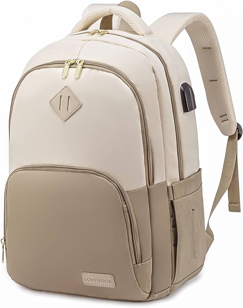 LOVEVOOK Classical Backpack for Women, School Bookbag with Laptop Compartment for College Work Tr... | Amazon (US)