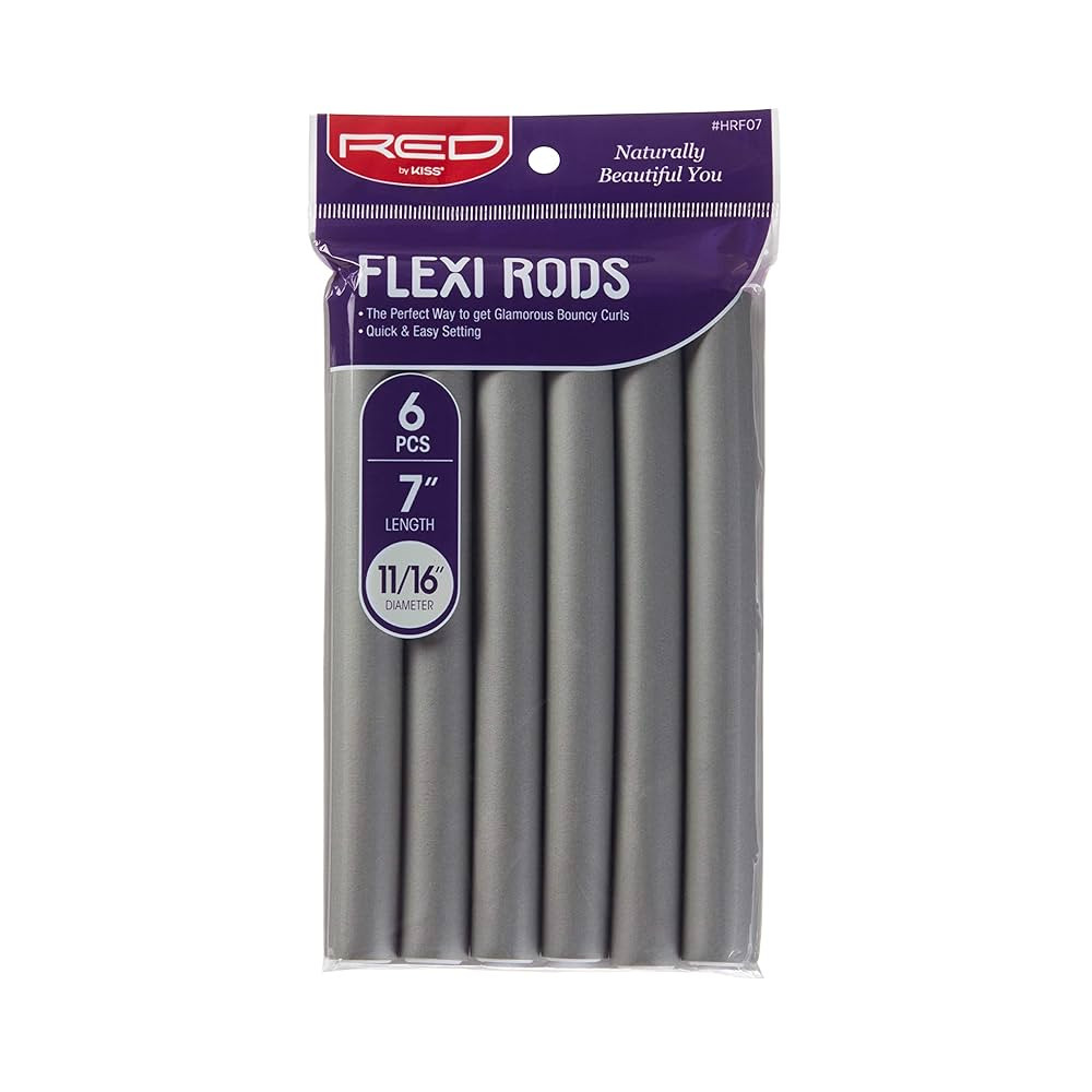 Red by Kiss Flexi Rods - Heatless Hair Curler for 90S Glamorous Bouncy Curls Beach Waves, No Slip... | Amazon (US)