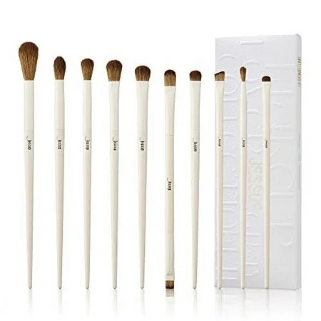 Jessup Precision Makeup Brushes 10Pcs Eye Makeup Brush Set Premium Synthetic Eyeshadow Concealer Eyeliner Eyebrow Blending Highlight Brush Light Grey T330 | Walmart (US)