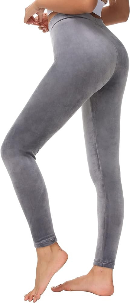 Dolcevida Women Cozy Velour Legging High Waist Buttery Soft Warm Velvet Stretch Seamless Yoga Pan... | Amazon (US)