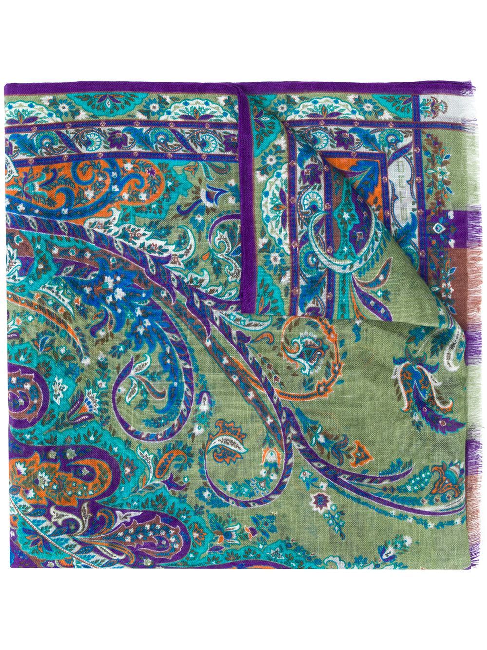 Etro paisley print scarf - Purple | FarFetch US