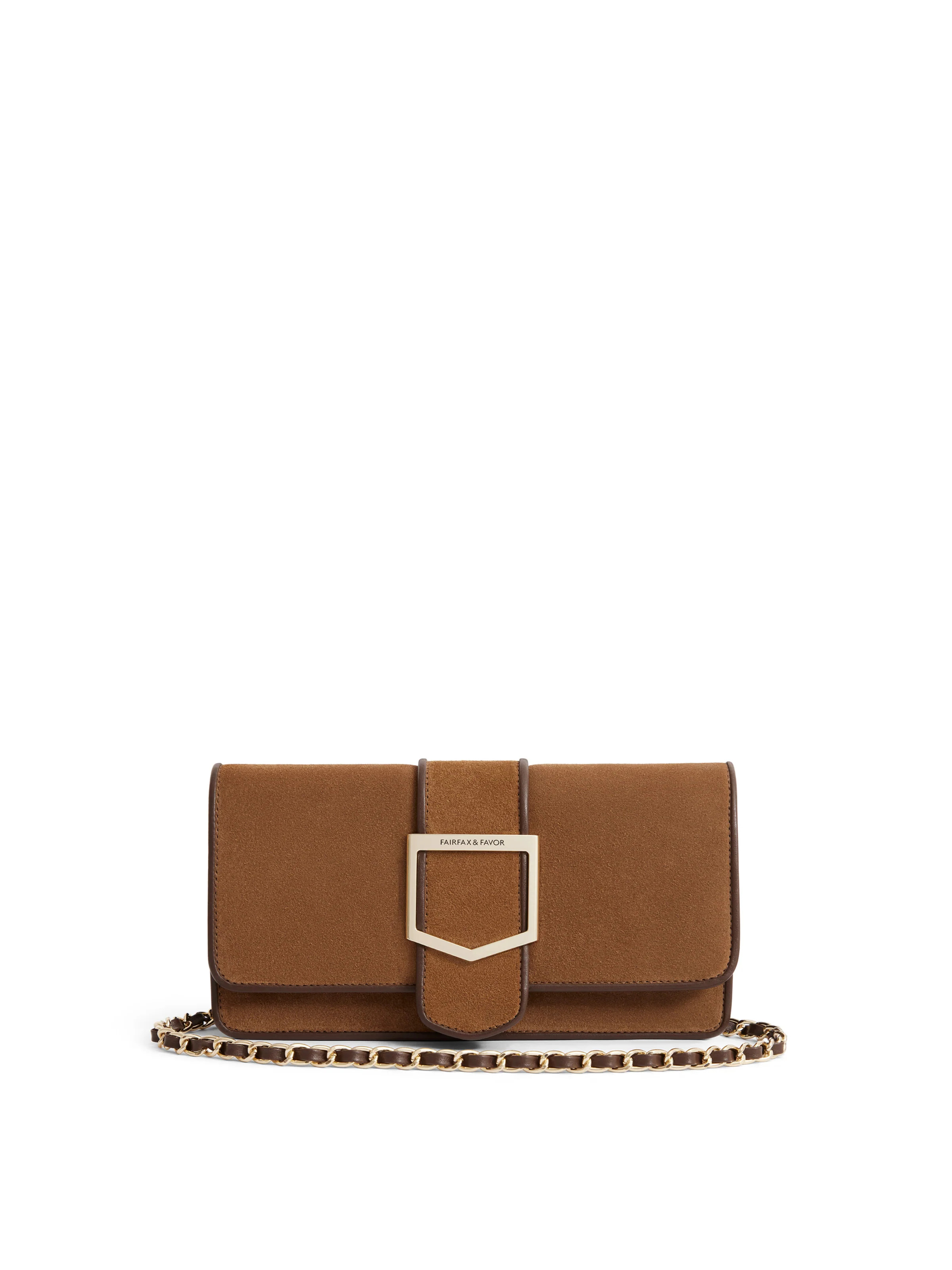 Belmont - Women's Clutch - Tan Suede | Fairfax & Favor | Fairfax & Favor (UK)