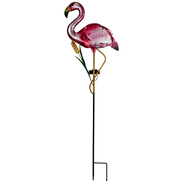 Northlight Solar Lighted Pink Flamingo Outdoor Garden Stake - 37.25" - Walmart.com | Walmart (US)
