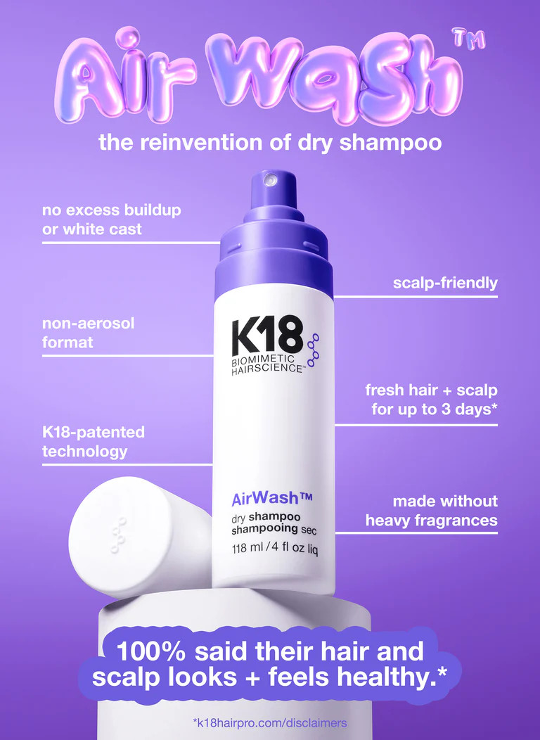 AirWash™ dry shampoo 4oz | K18 Hair
