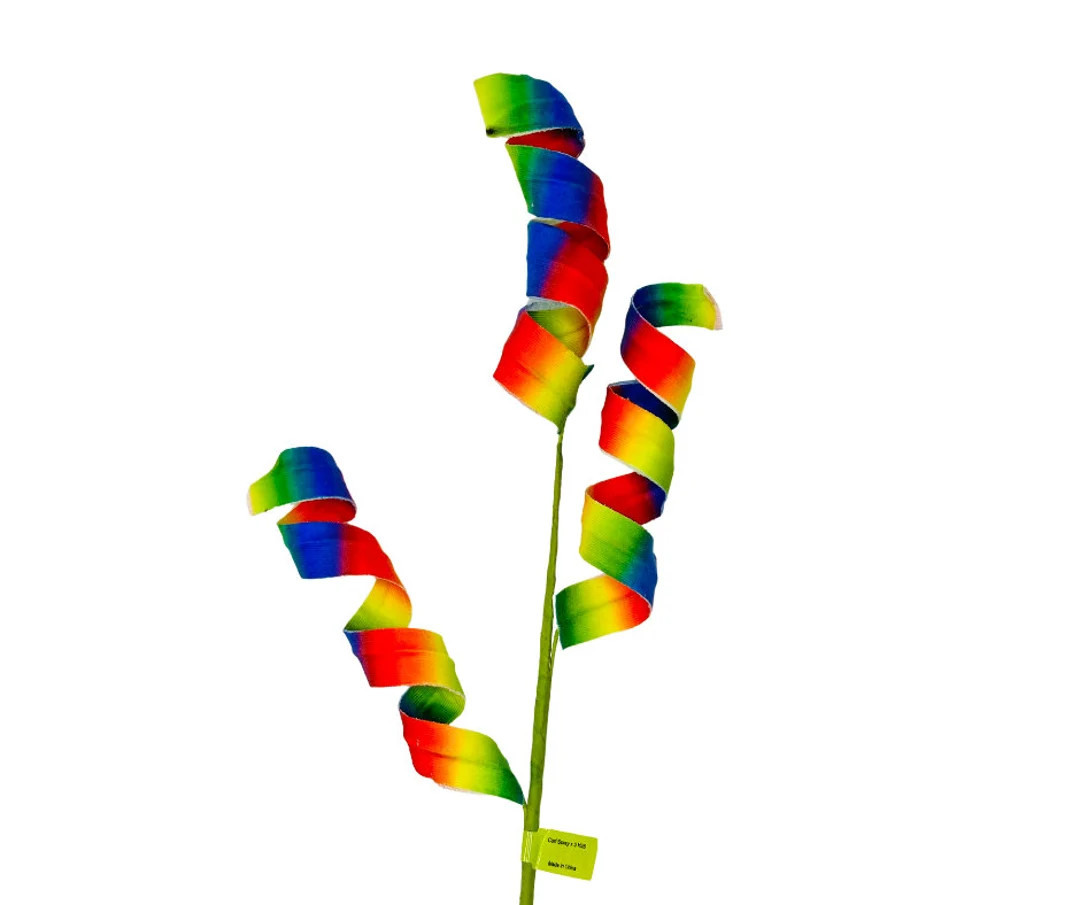 63235RAINBOW 26h Curl Spray-rainbow,wreath Supplies,wreath Attachment,rainbow Curly Spray,rainbow... | Etsy (US)