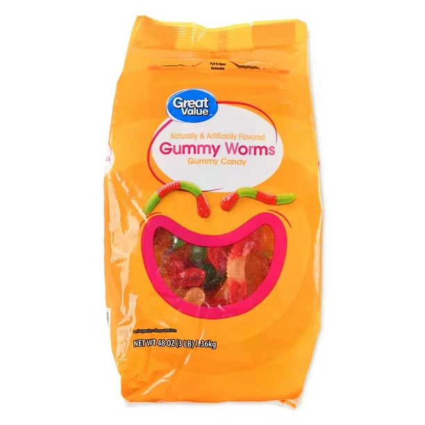 Great Value Gummy Worms Chewy Candy, 48 oz | Walmart (US)