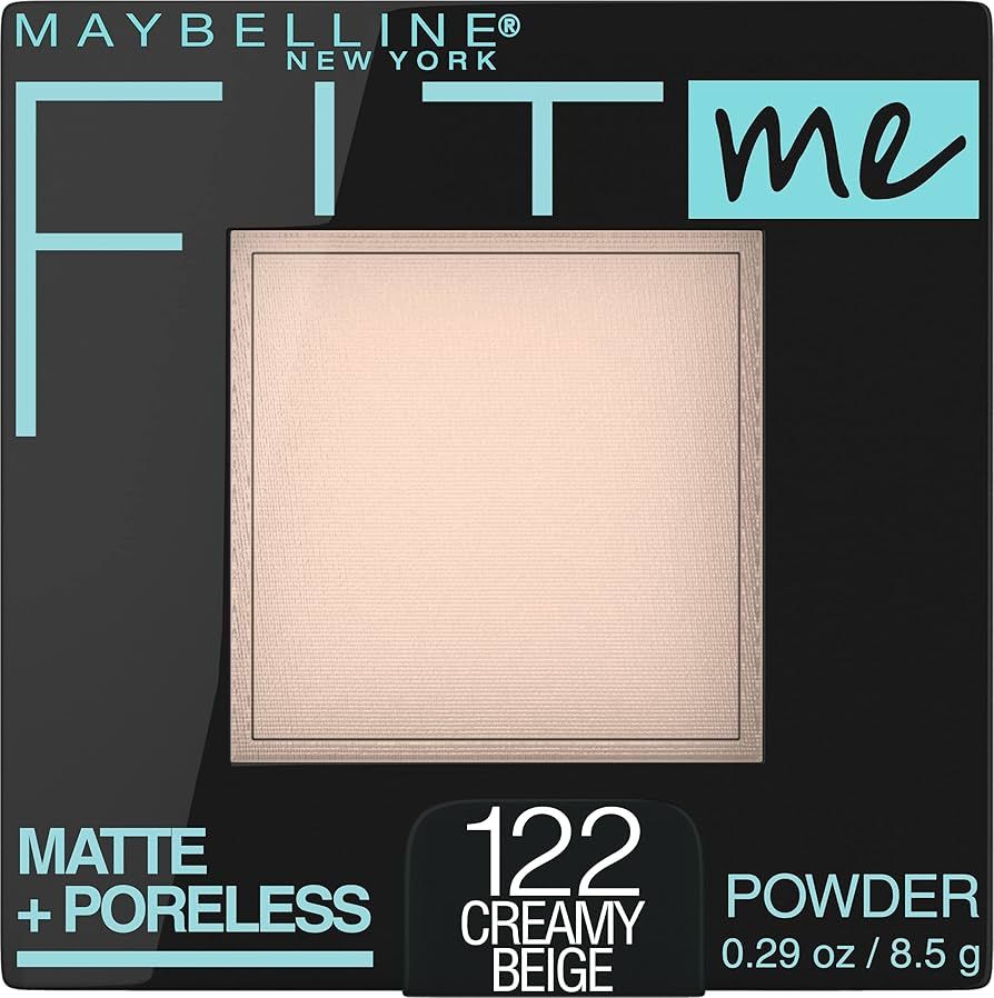 Maybelline Fit Me Matte + Poreless Pressed Face Powder Makeup, Creamy Beige, 1 Count | Amazon (US)