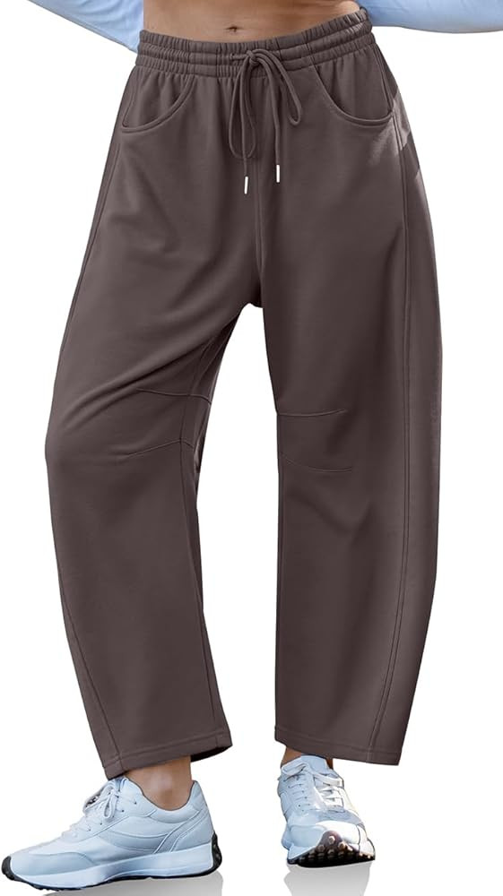 TARSE Women’s Barrel Sweatpants Loose Fit Lounge Pants Casual Wide Leg Pants Cotton Comfy Elast... | Amazon (US)