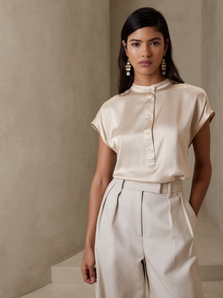 Serenade Silk Dolman Tunic | Banana Republic (US)