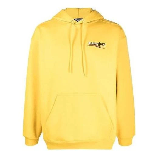 Balenciaga Political Campaign Hoodie Medium Fit 'Yellow' | KICKS CREW