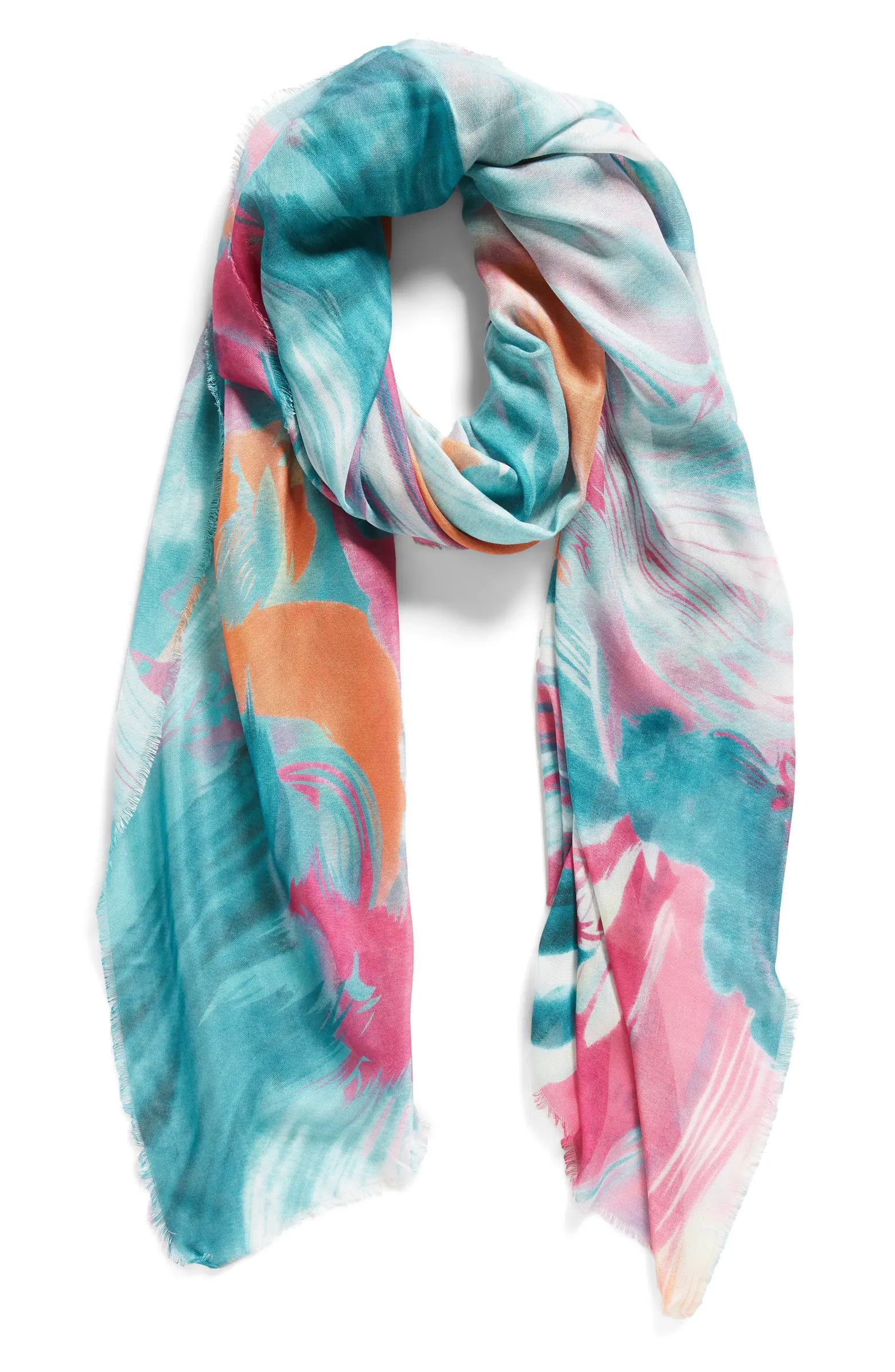 Brushstroke Print Scarf | Nordstrom