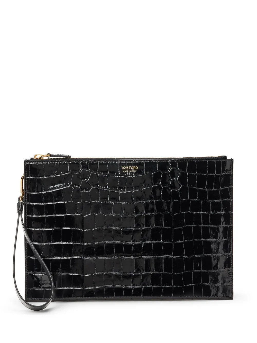 TOM FORD crocodile-embossed Leather Clutch  - Farfetch | Farfetch Global
