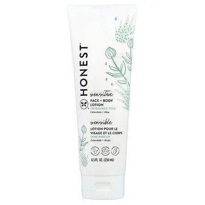The Honest Company, Sensitive, Face + Body Lotion, Fragrance Free, 8.5 fl oz (250 ml) | iHerb