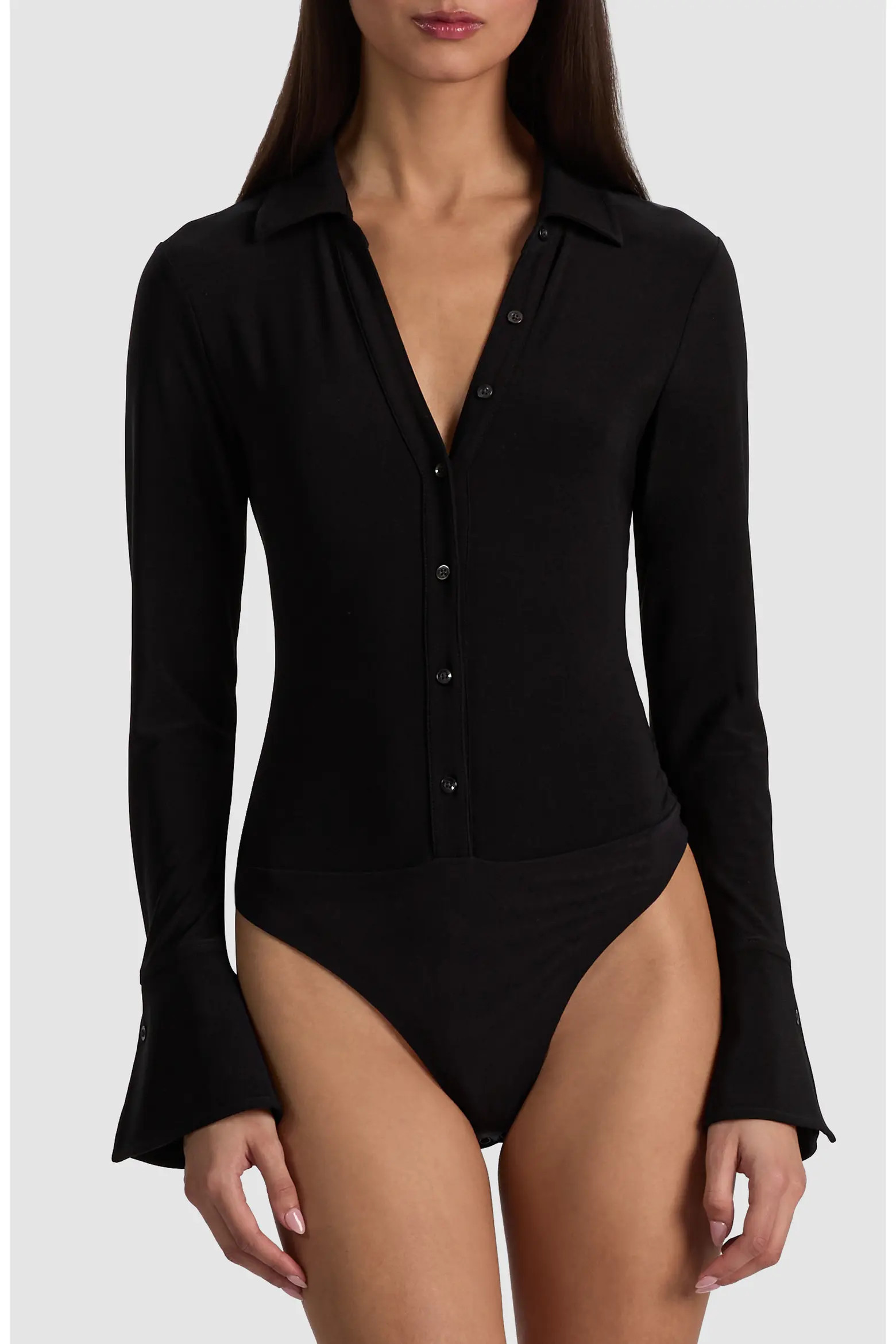 ALICE + OLIVIA Freya Long Sleeve Nipped Waist Bodysuit (Women) | Nordstrom | Nordstrom