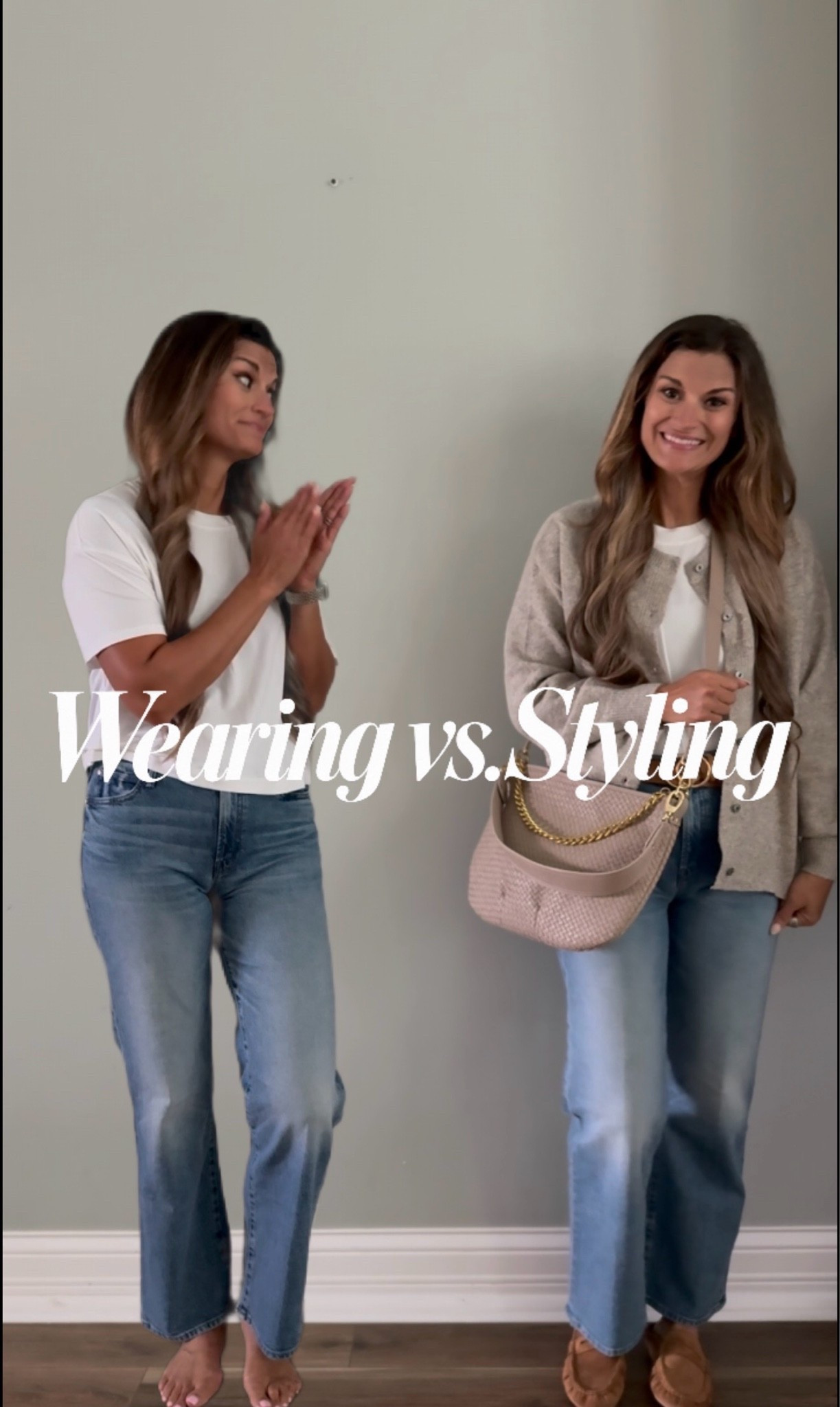 Wearing vs. Styling - casual outfit for fall