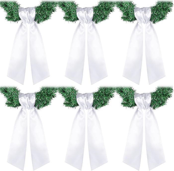 6 Pcs Wreath Sash for Front Door Blank Wreath Sash Accessories Embroidery Plain Blanks for Embroi... | Amazon (US)