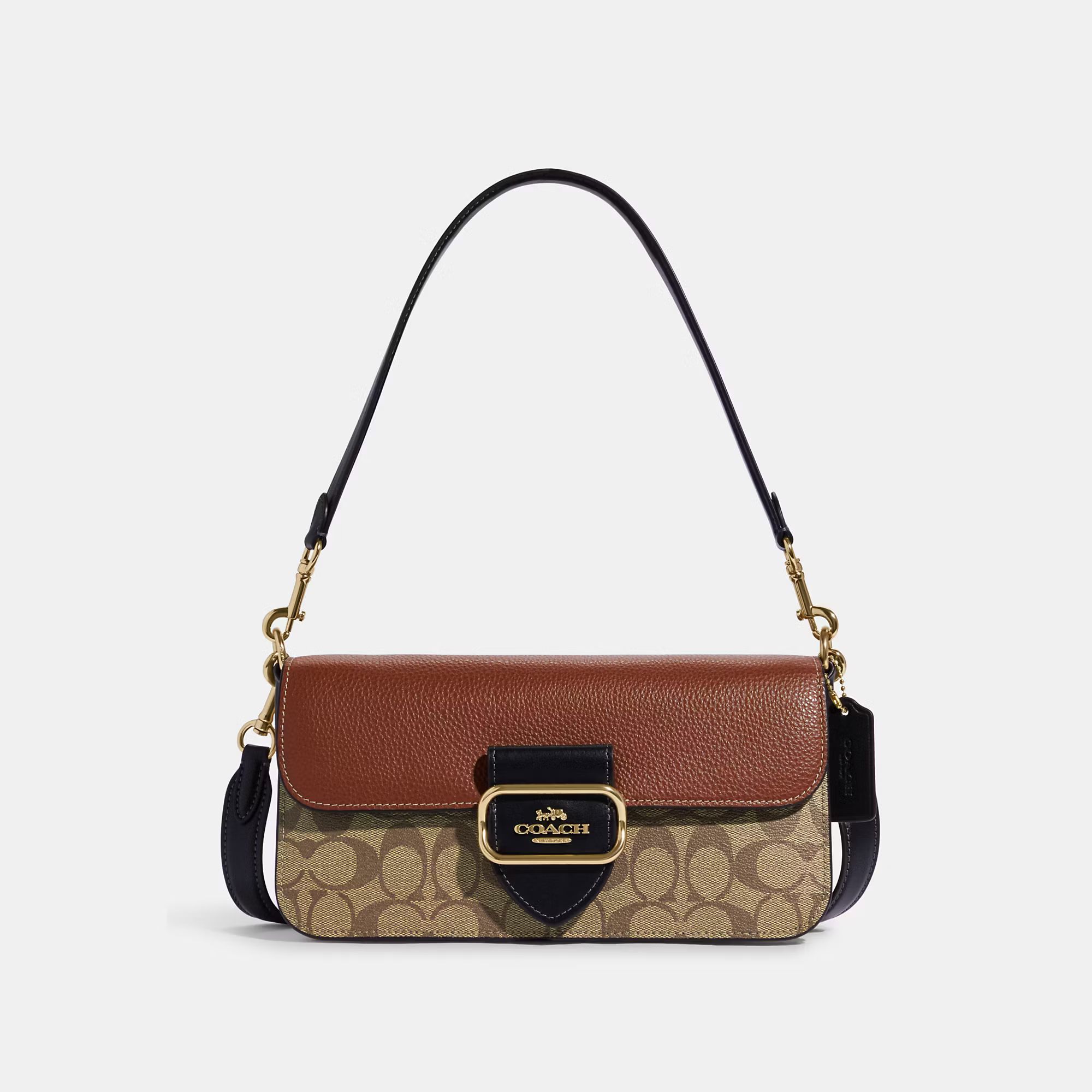 Morgan Shoulder Bag In Colorblock Signature Canvas | Coach Outlet US