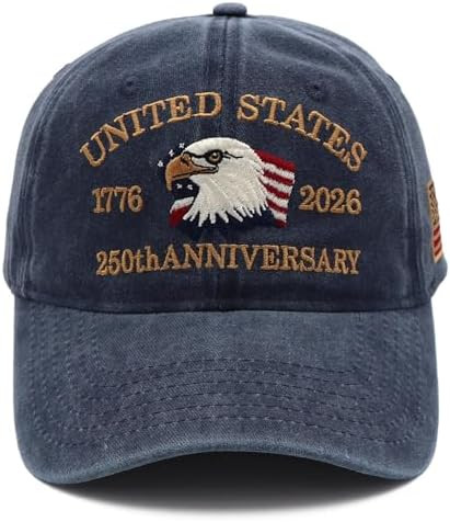 250 Anniversary USA Hat Adjustable America 250th Anniversary Hat 1776-2026 Embroidery Baseball Ca... | Amazon (US)