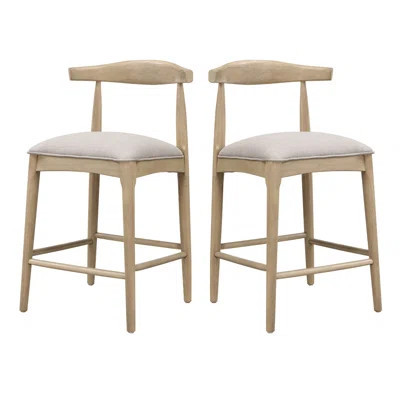 BAR STOOL IN PEBBLE Andrei (SET OF 2) | Wayfair North America