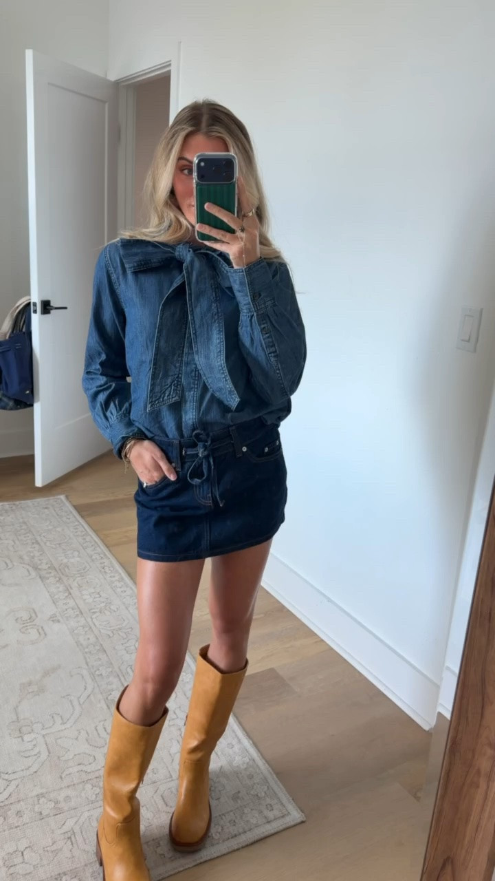 Walmart size xs in top and size XXS in skirt. Enter your very own Y2K pop-star era with the No Boundaries Self Tie Denim Cotton Mini Skort. Seen on all the paparazzi pics of your fave celebs, this throwback-inspired mini skort features the iconic low-rise waistband with a sweet self-tie detail at the front for a look that’s making a major comeback. Complete with five-pocket styling and our favorite, built-in shorts, this denim mini skort looks great with a graphic tee and kitten heels for a photoshoot day to a fun dinner with the gals. Only at Walmart.
