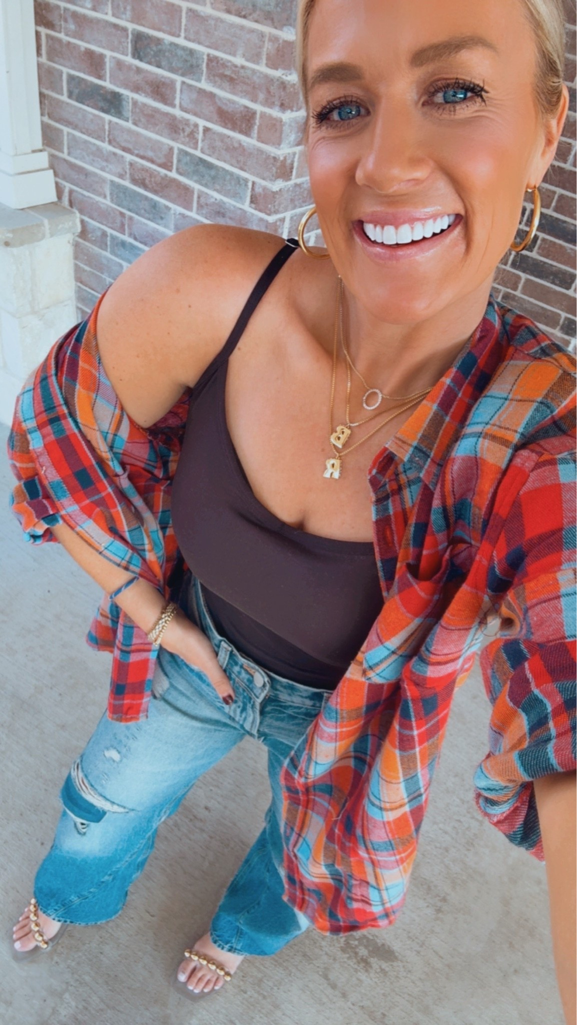 Yesterday outfit for lunch with a friend!!
Flannel size large
New target jeans size 6