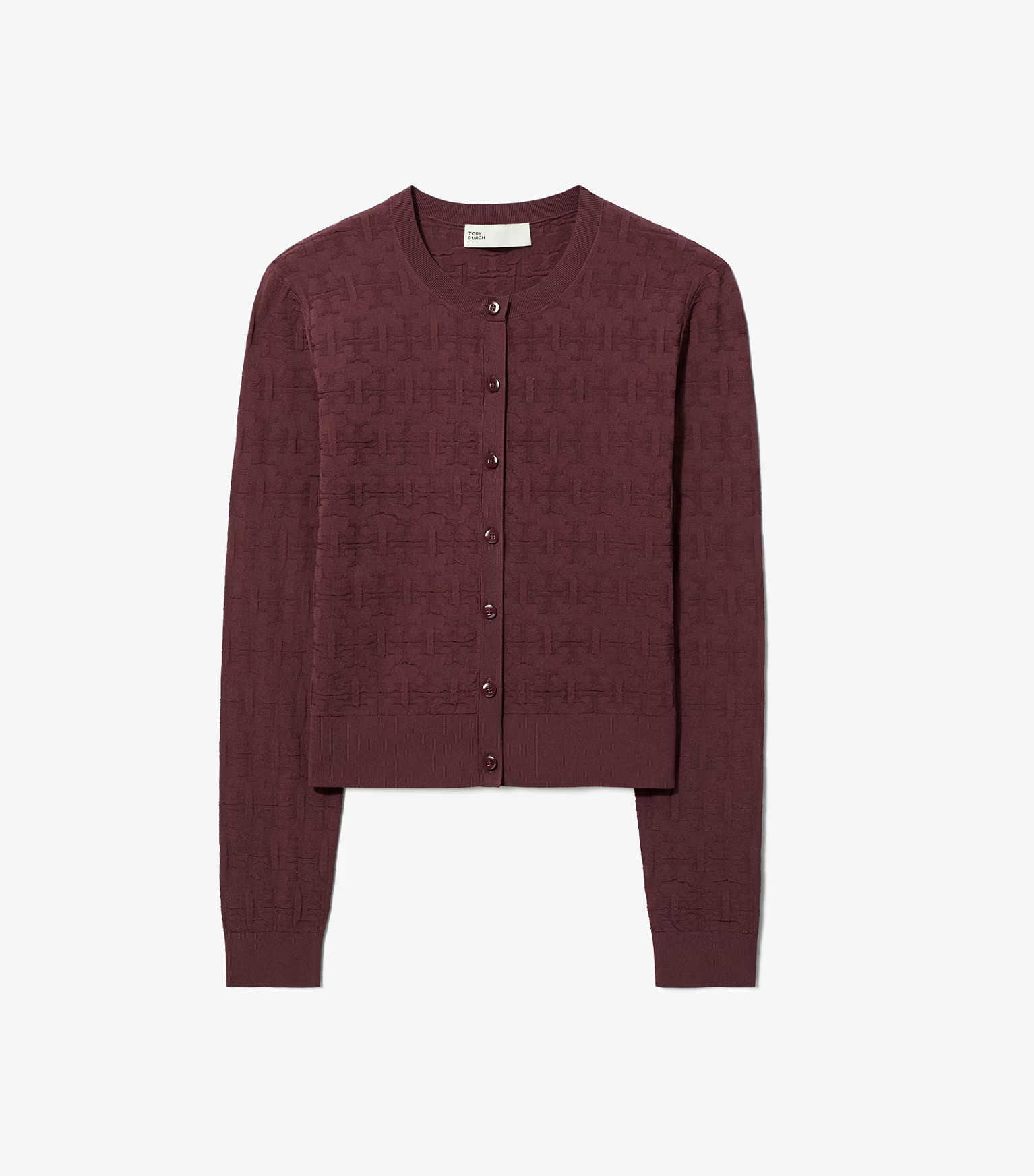 T MONOGRAM JACQUARD CARDIGAN | Tory Burch (US)