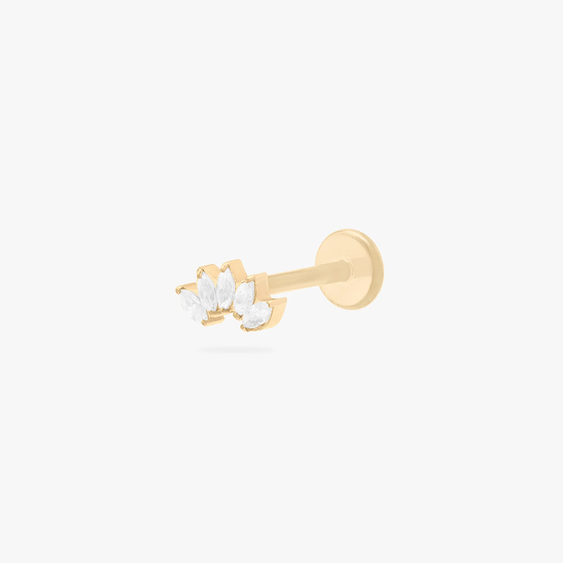Micro Crown Marquise Flatback Stud | Studs
