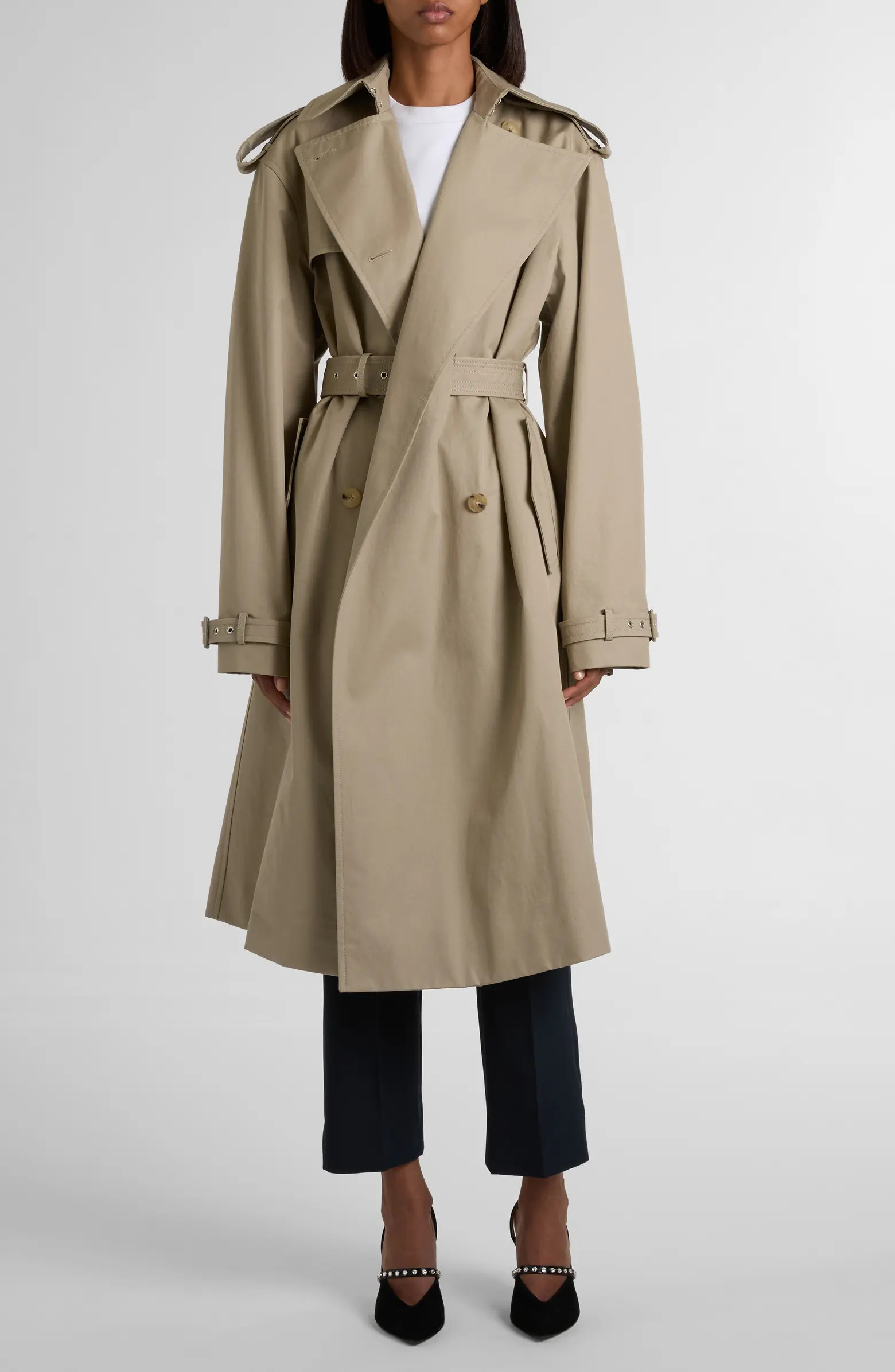 McQueen Belted Trench Coat | Nordstrom | Nordstrom