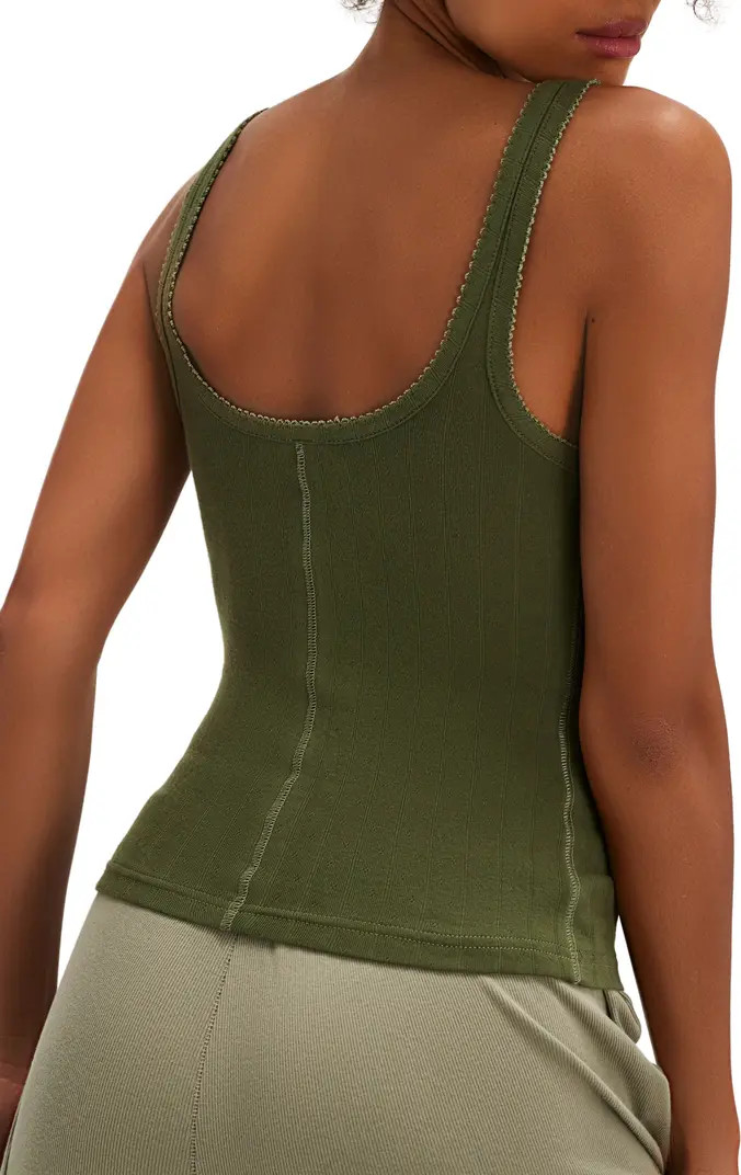 End Game Pointelle Button-Up Tank | Nordstrom