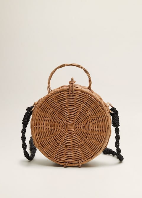 Bamboo round bag | MANGO (US)