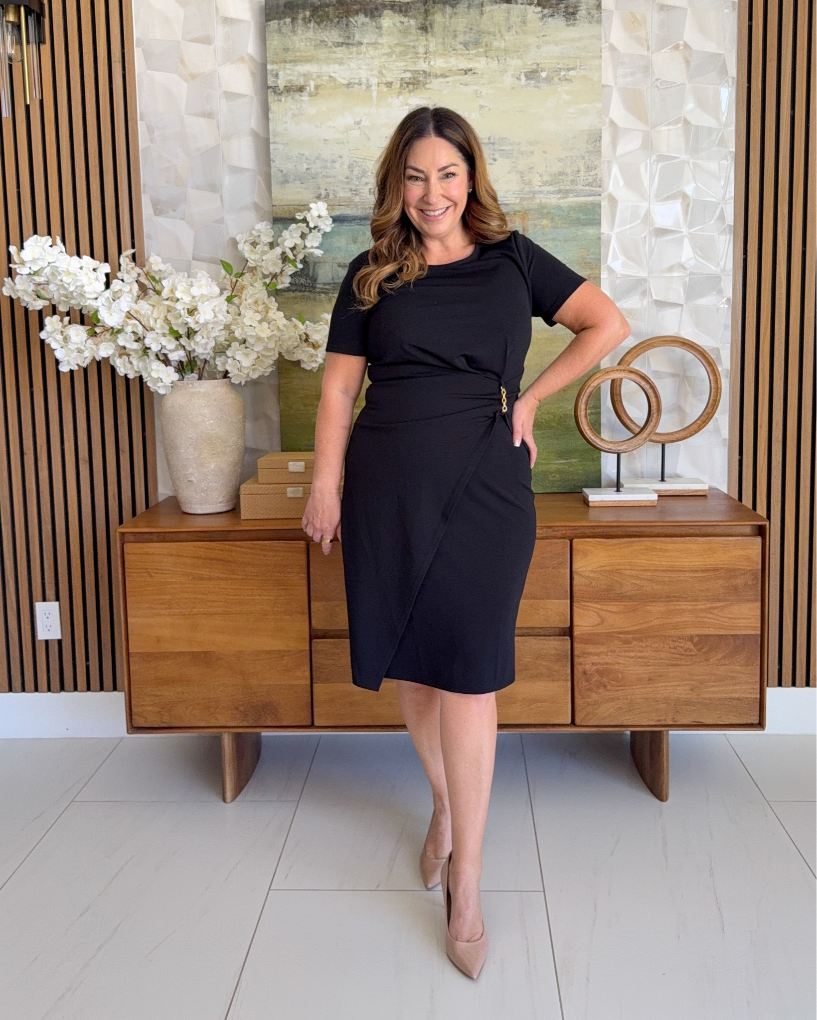The little black dress… but make it a little more interesting 🖤 This ruched wrap dress is sleek, flattering, and takes you from desk to dinner without missing a beat.

📏 Sizing: true to size, Large 

#LTKstyletip #LTKfindsunder100

#LTKOver40 #LTKOver40 #LTKMidsize #LTKWorkwear