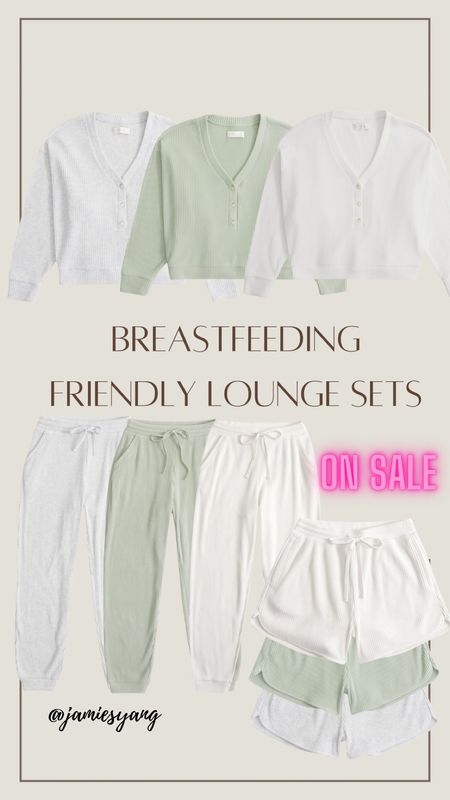 On SALE- Abercrombie breastfeeding friendly lounge sets ! 

#LTKsalealert #LTKstyletip #LTKbaby