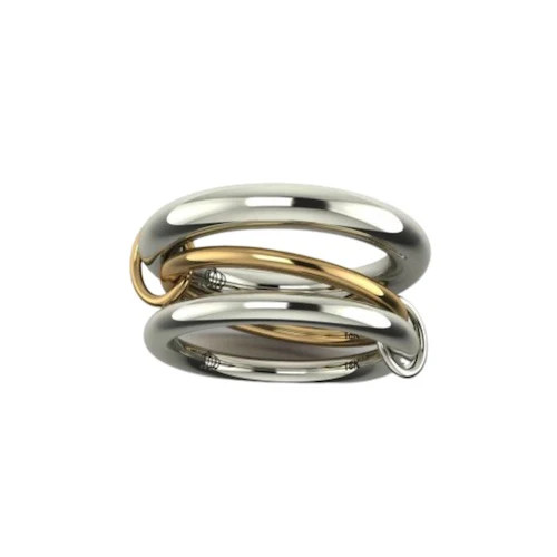 18K Gold Large Trinity Ring | Henri Noel Fine Jewelry