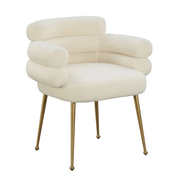 Dente Faux Sheepskin Dining Chair | Wayfair North America