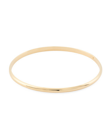 Made In Italy 14kt Gold Tube Bangle Bracelet | TJ Maxx
