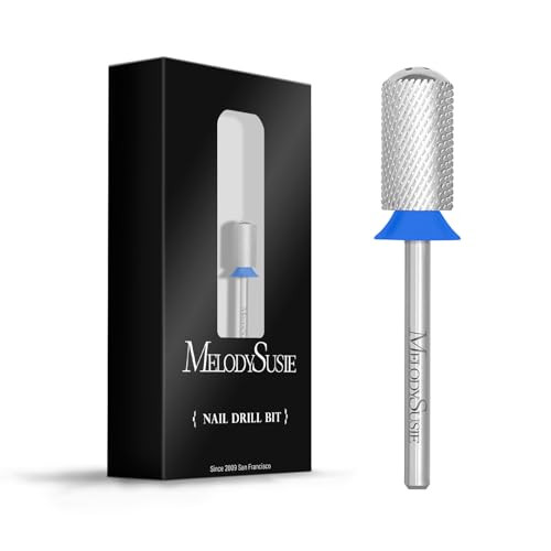 MelodySusie Safety Nail Drill Bits, 3/32'' Smooth Round Top Large Barrel Carbide Bits, Suitable f... | Amazon (US)