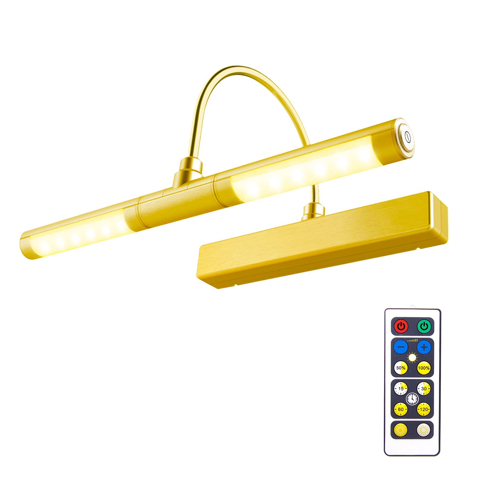 BIGLIGHT Wireless Battery Powered Bright LED Picture Light with Remote Control, 13 Inch Swivel Li... | Amazon (US)