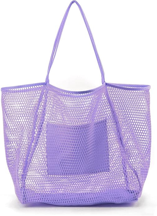 HOXIS Mesh Beach Tote Womens Shoulder Handbag | Amazon (US)