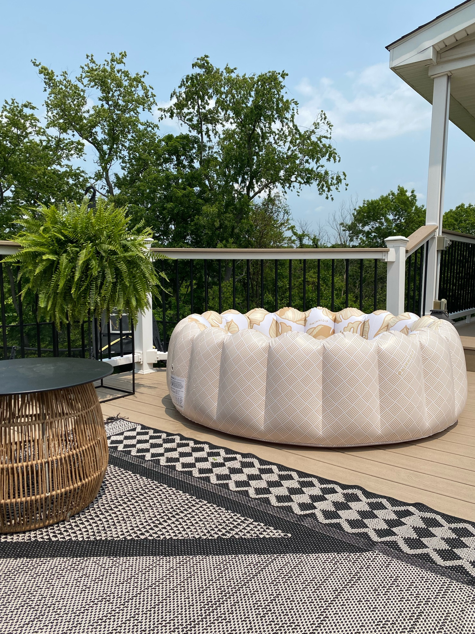 Target inflatable pool! I love the aesthetics of this pool and the way it matches my outdoor decor perfectly 

#LTKunder50 #LTKFind #LTKSeasonal