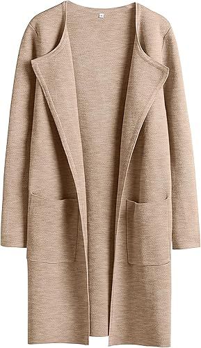 ANRABESS Women's Open Front Knit Lightweight Cardigan Casual Long Coatigan Sweater Lady Jacket Co... | Amazon (US)