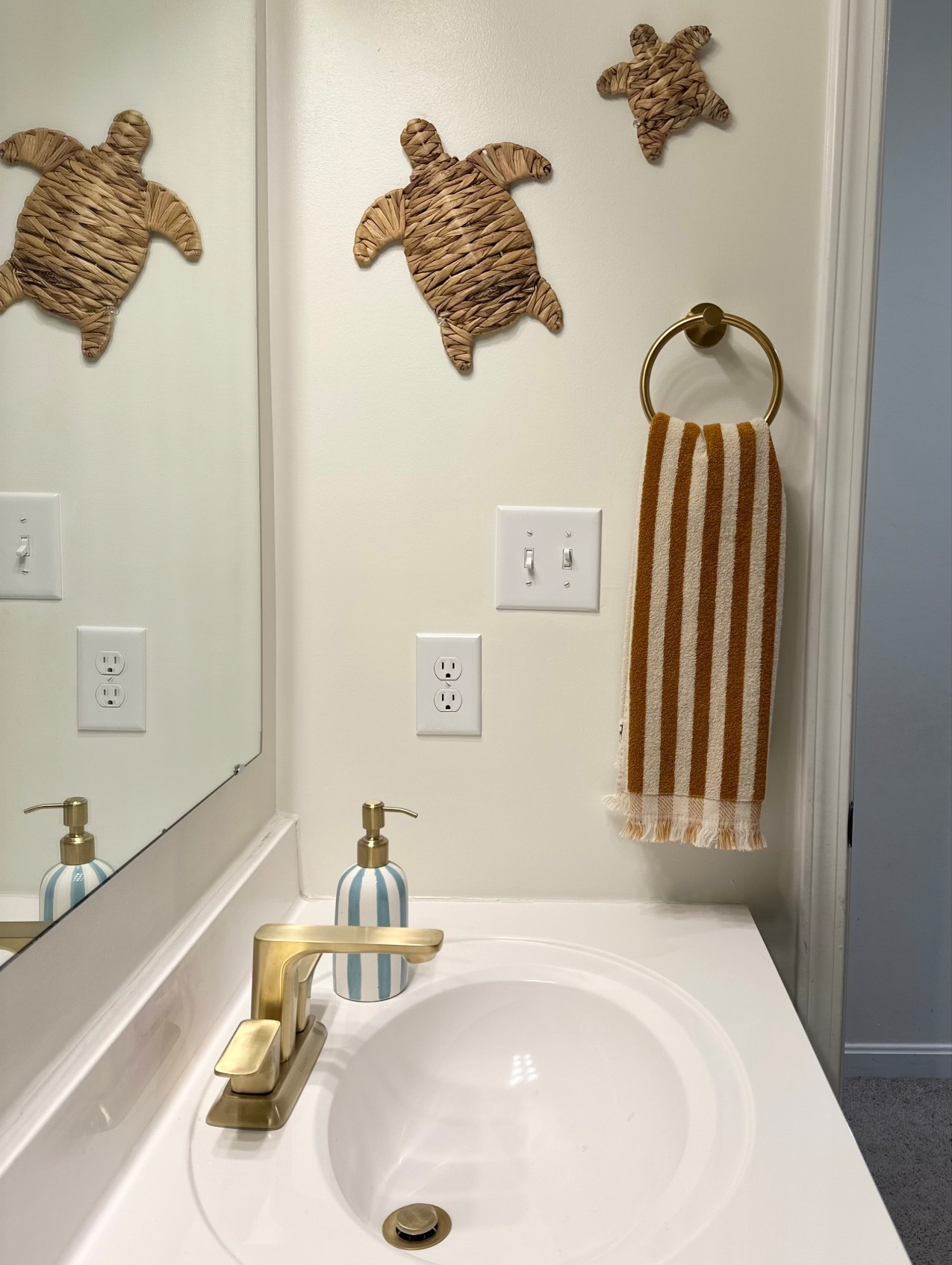 Little coastal details for our boy’s shared bathroom 🤍

#LTKHome