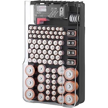 The Battery Organizer and Tester with Cover, Battery Storage Organizer and Case, Holds 93 Batteri... | Amazon (US)