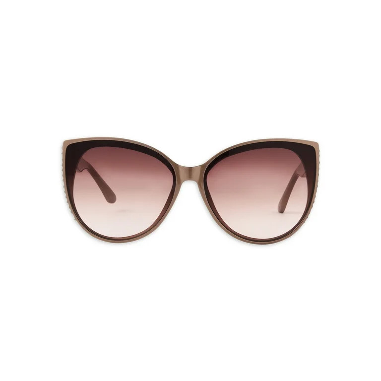 Sofia Vergara Women's Cat Eye Beige Adult Sunglasses | Walmart (US)