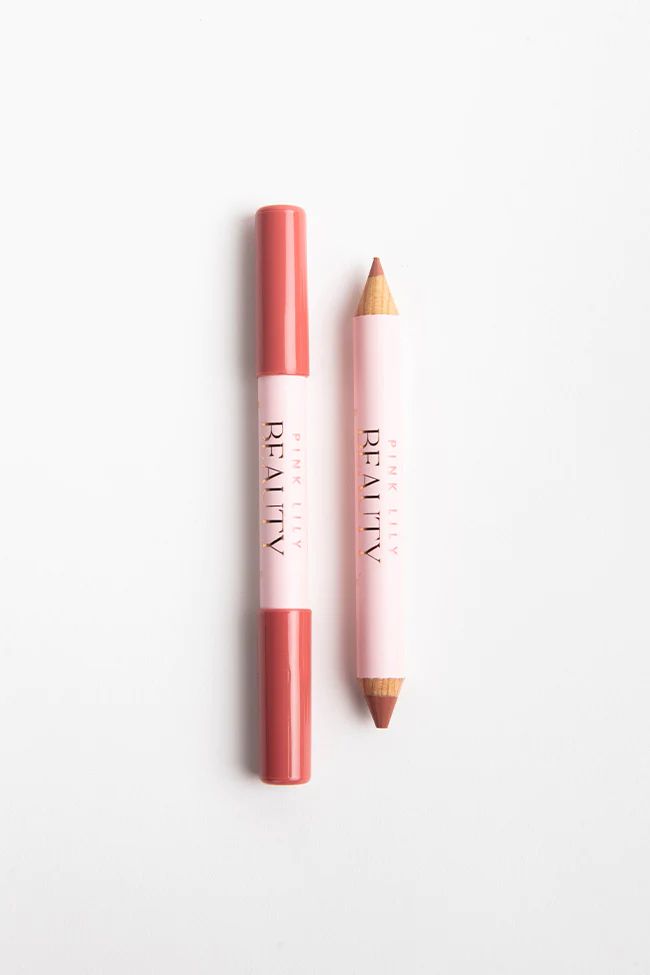 Pink Lily Beauty Double Bloom Dual Lipstick and Lip Liner - Rose and Shine | Pink Lily